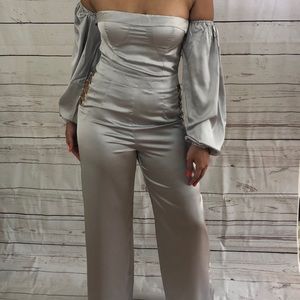 Grey jumpsuit romper